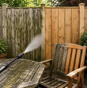Non-toxic fence cleaner