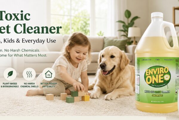Enviro-One non-toxic carpet cleaner.