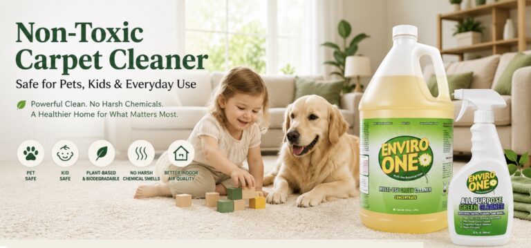 Enviro-One non-toxic carpet cleaner.